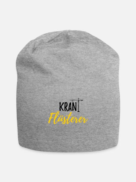 Kranführer Vater Vatertag Bauarbeiter Papa - Jersey-Beanie - Grau meliert