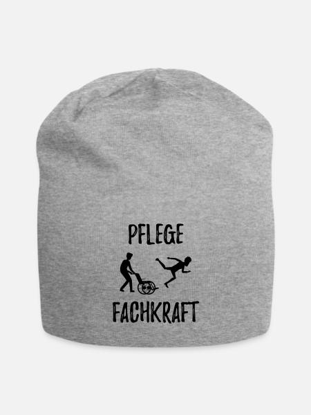 Altenpfleger - Pflege - Jersey-Beanie - Grau meliert