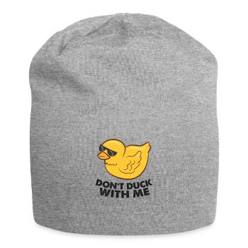 Canard en caoutchouc drôle Don’t Duck With Me Mignon Canard - Bonnet en jersey - gris chiné - Devant