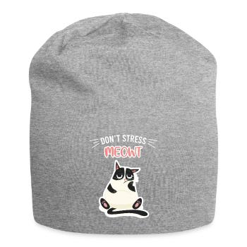 Ne stresse pas le chat - Bonnet en jersey - gris chiné - Devant