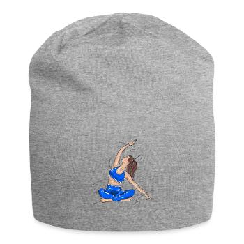 Sexy Fitness Frau Stretching Yoga Pilates - Jersey-Beanie - Grau meliert - Vorne