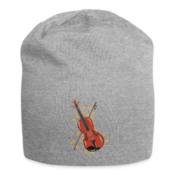 violin - Jersey Beanie - heather grey - Front