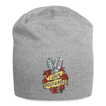 Rock and Roll - Jersey-Beanie - Grau meliert - Vorne