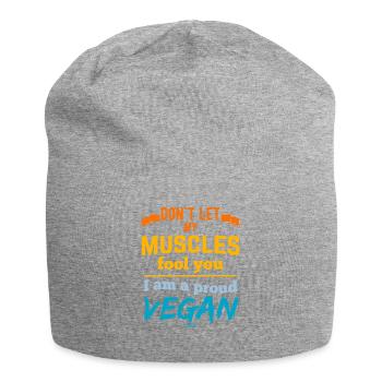 Vegan Vegan Veganism Veggie Gift - Bonnet en jersey - gris chiné - Devant
