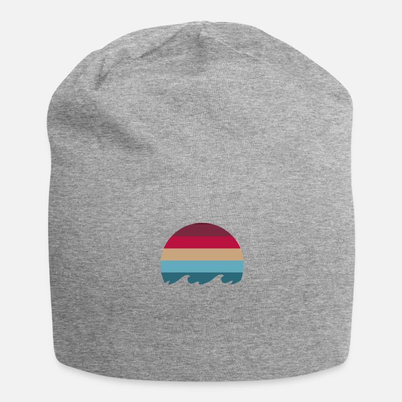 Waves pastel - Jersey Beanie - heather grey