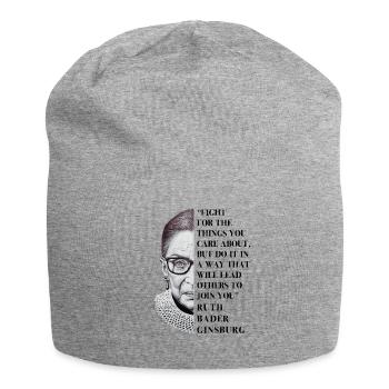 Notorious RBG Shirt Dissent Anti  Political F - Jersey-Beanie - Grau meliert - Vorne