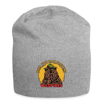 Prevent Wildfires Bear Shirt - Jersey Beanie - heather grey - Front
