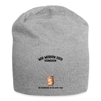 Wir werden dich Vermissen beste Team Abschied - Jersey-Beanie - Grau meliert - Vorne