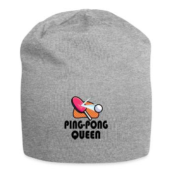 Ping Pong Ping Pong femme joueuse de ping-pong - Bonnet en jersey - gris chiné - Devant