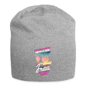 Bogenschießen Bogen bogenschützen bogenschütze - Jersey-Beanie - Grau meliert - Vorne