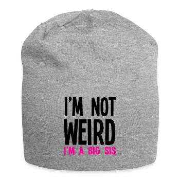 Im Not Weird Im A Big Sis - Jersey Beanie - heather grey - Front