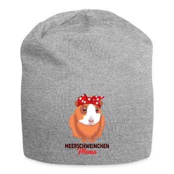 Meerschweinchen - Jersey-Beanie - Grau meliert - Vorne