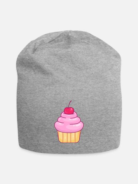Cupcake Muffin - Jersey-Beanie - Grau meliert