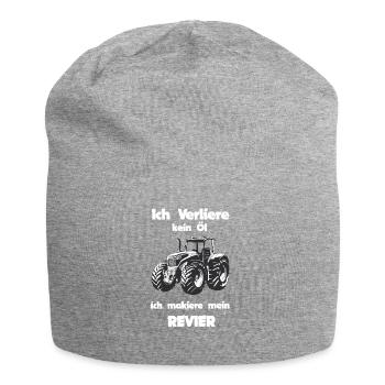 ich verliere kein öl ich makiere mein Revier - Jersey-Beanie - Grau meliert - Vorne