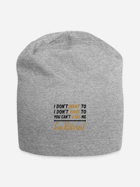 Funny Retirement gifts for Pensioner & Retired - Jersey Beanie - heather grey