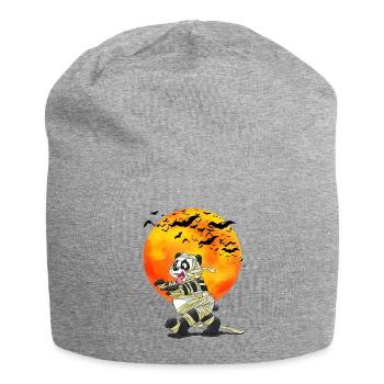 Mumie Panda Halloween Mädchen Junge Kostüm - Jersey-Beanie - Grau meliert - Vorne