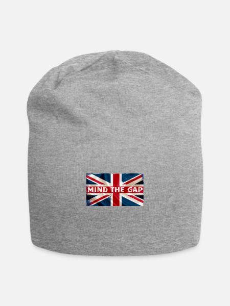 Design für einen Anglophilen England - Jersey-Beanie - Grau meliert