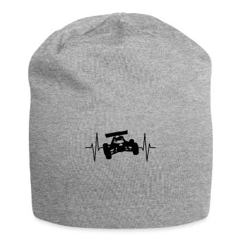RC car model car model building EKG line gift - Jersey Beanie - heather grey - Front