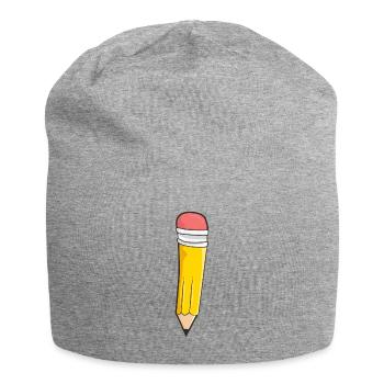 Stift Schule Einschulung - Jersey-Beanie - Grau meliert - Vorne