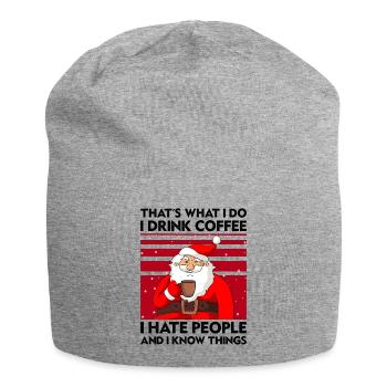 Santa Claus - Jersey Beanie - heather grey - Front