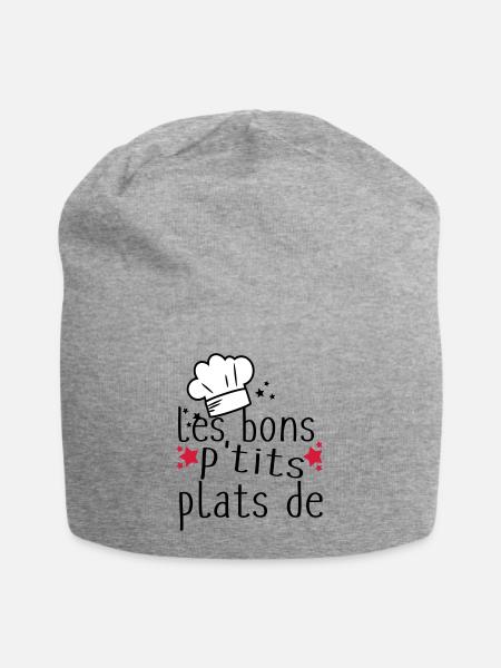 les bons petits plats - Bonnet en jersey - gris chiné
