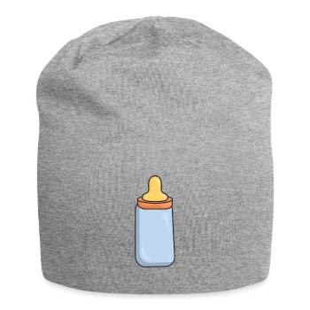 Biberon de lait - Bonnet en jersey - gris chiné - Devant