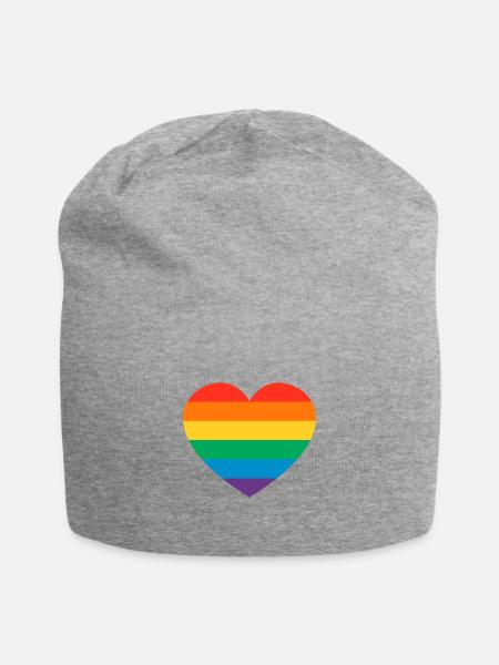 Rainbow - Jersey-Beanie - Grau meliert