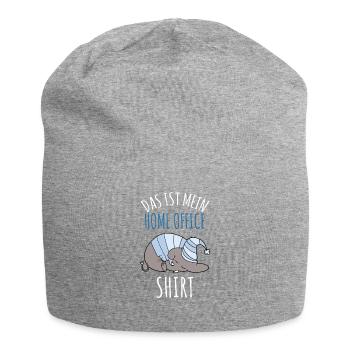 Mein Home Office Shirt Elefant Bürohumor Geschenk - Jersey-Beanie - Grau meliert - Vorne