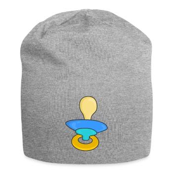 Sucette bébé - Bonnet en jersey - gris chiné - Devant