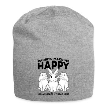 Rabbit - Jersey Beanie - heather grey - Front