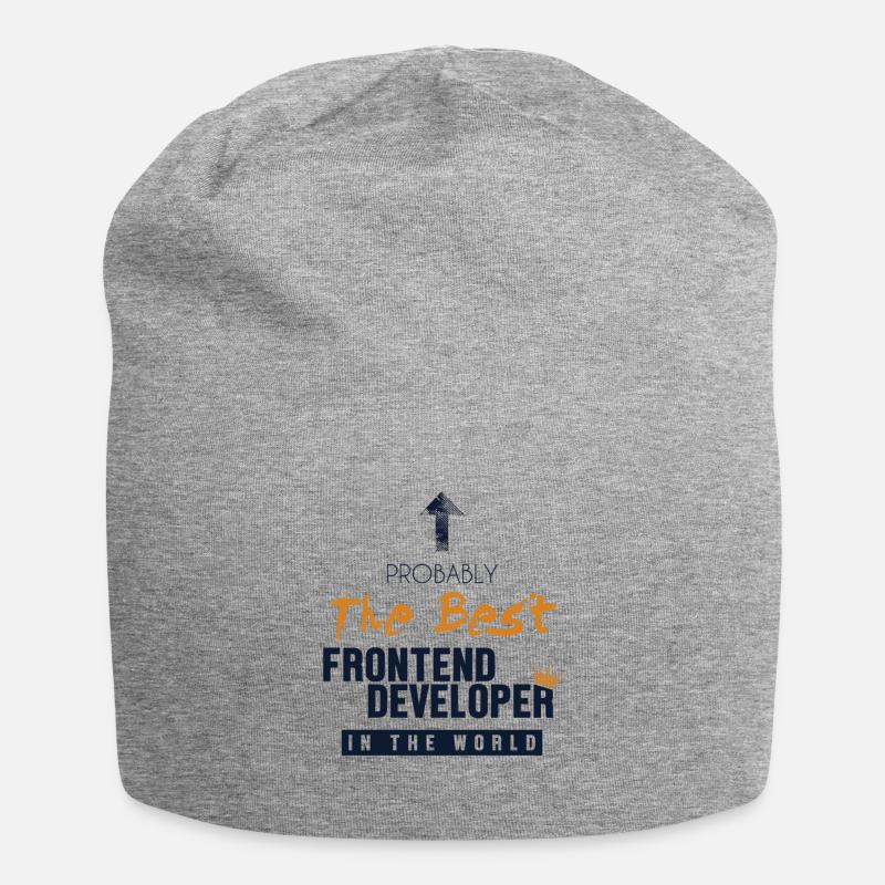 Best Frontend Developer World Developer Coder - Jersey-Beanie - Grau meliert