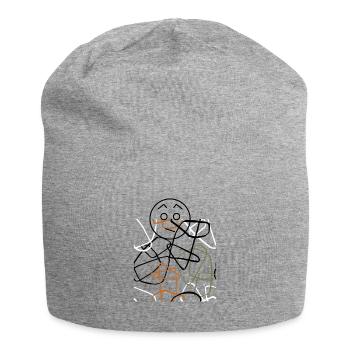 Abstract art - Jersey Beanie - heather grey - Front