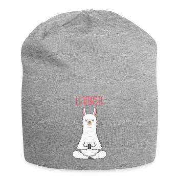 Lama - Jersey-Beanie - Grau meliert - Vorne