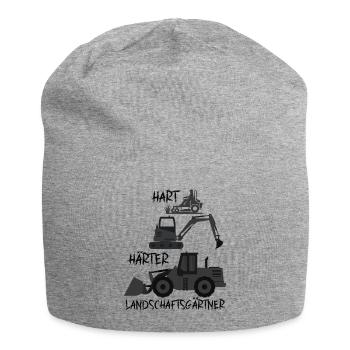 Landschaftsgärtner hart härter lustiger Spruch - Jersey-Beanie - Grau meliert - Vorne