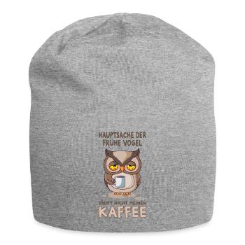 Morgenmuffel - Jersey-Beanie - Grau meliert - Vorne