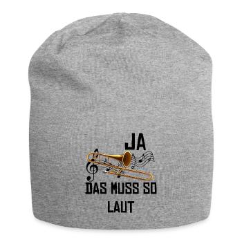 Posaune - Jersey-Beanie - Grau meliert - Vorne