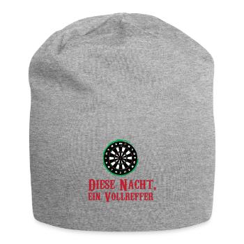 Darts Dartpfeile Dartspieler Wortspiel Volltreffer - Jersey-Beanie - Grau meliert - Vorne