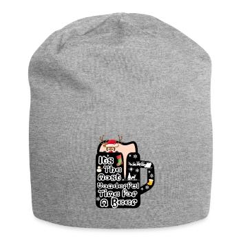Weihnachten Weihnachten Weihnachten Weihnachten Weihnachten - Jersey-Beanie - Grau meliert - Vorne