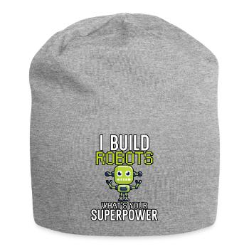 I build robots - Jersey-Beanie - Grau meliert - Vorne