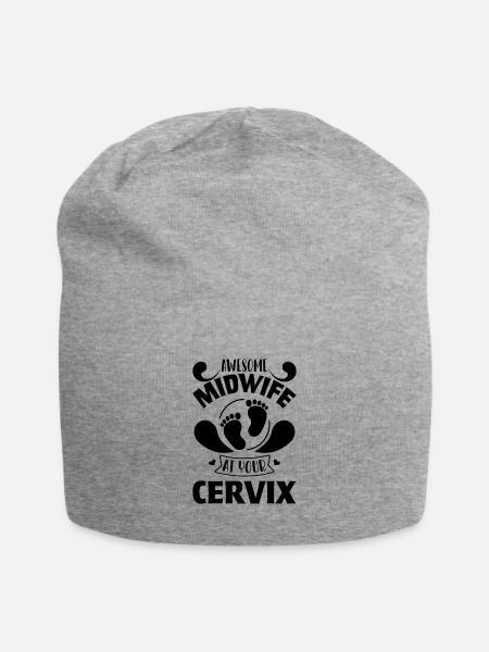 sage-femme - Bonnet en jersey - gris chiné