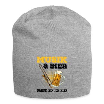 Posaune - Jersey-Beanie - Grau meliert - Vorne