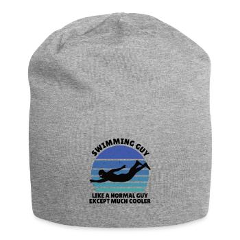swimming guy - Bonnet en jersey - gris chiné - Devant