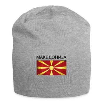 Macedonia Macedonia Flag Gift Makedonija - Jersey Beanie - heather grey - Front