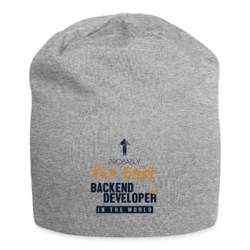 Best Backend Developer World Developer Coder - Bonnet en jersey - gris chiné - Devant