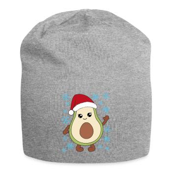 Avocado Christmas gift Christmas present - Jersey Beanie - heather grey - Front