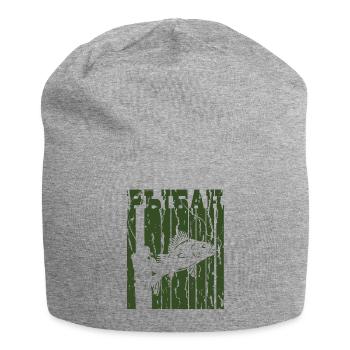 Pêcheur Рыбак Russe Russe Idée cadeau russe - Bonnet en jersey - gris chiné - Devant