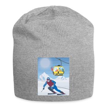 ski - Bonnet en jersey - gris chiné - Devant