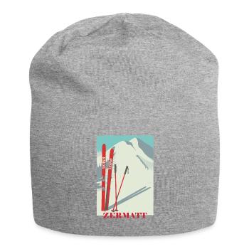 ski - Bonnet en jersey - gris chiné - Devant