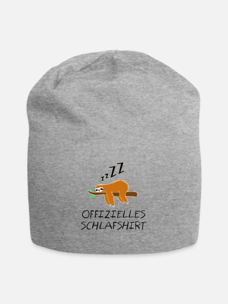 Offizielles Schlafshirt Faultier - Jersey-Beanie - Grau meliert