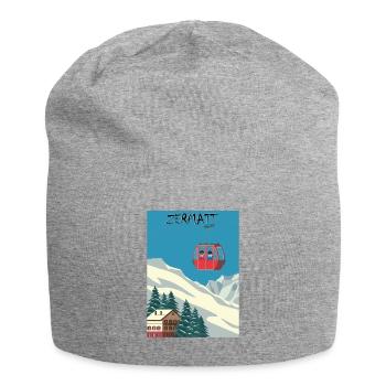 Zermatt Ski - Jersey-Beanie - Grau meliert - Vorne